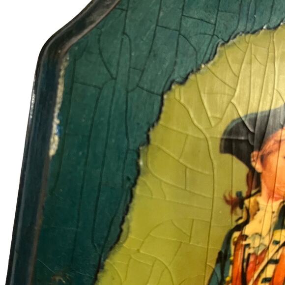 Drummer Boy Plaque Retro Decoupage Wall Hanging on Wood Vintage 70s Chic - Picture 6 of 10